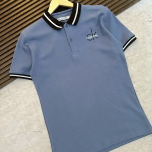 Calvin Klein Blue Collar T-shirt For Men