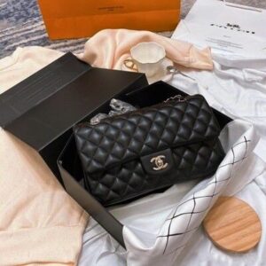 Chanel Black Hand Bag For Girls